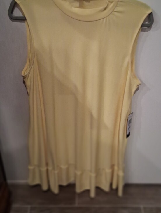 Globe Dresses & Skirts - New Wuth Tags Sleeveless Ruffle-Hem Dress n Light Yellow